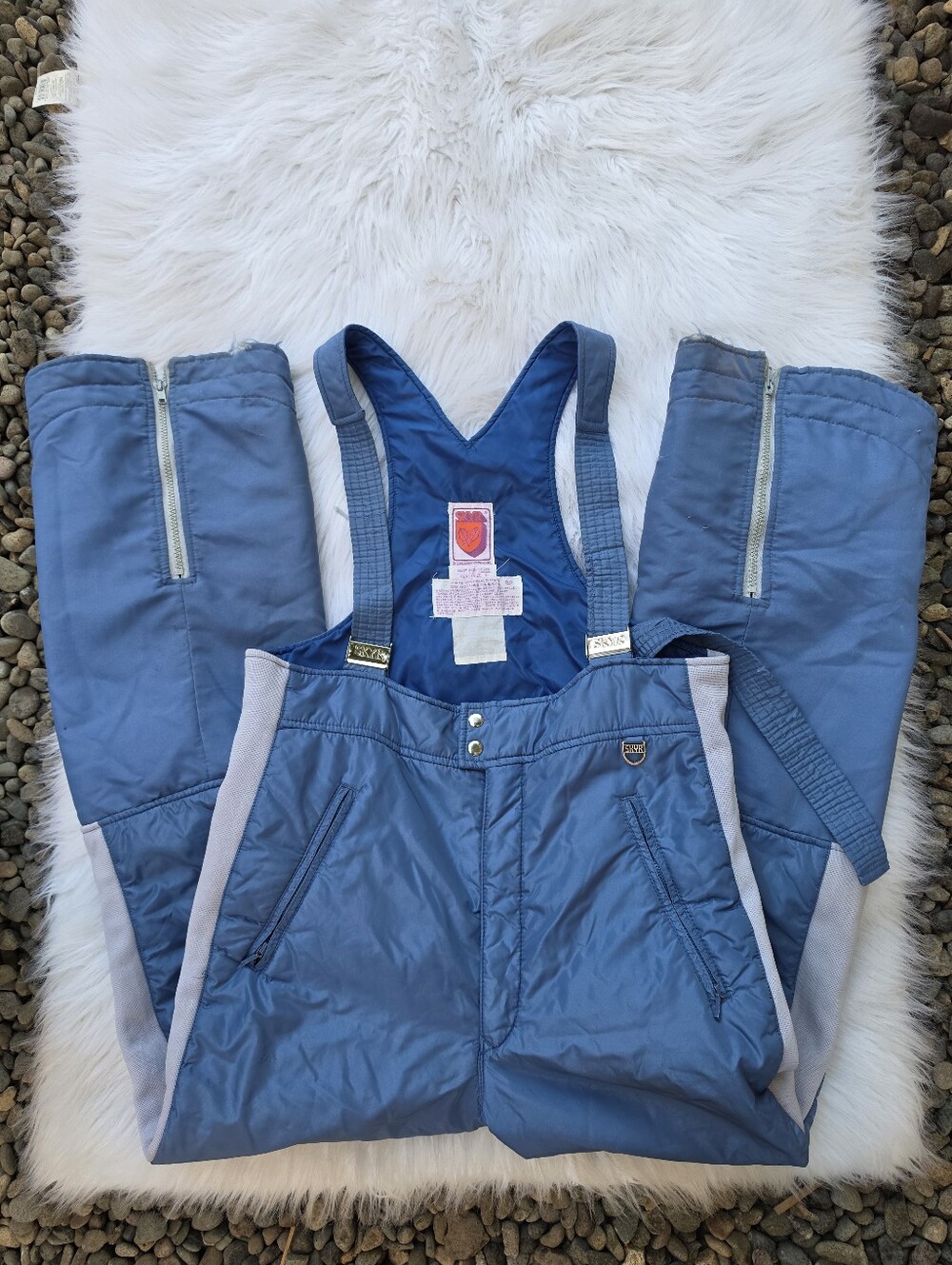 Vtg 70s 80s SKYR Insulated Ski Bib Snow Pants Après-Ski / Ski Lodge Chic